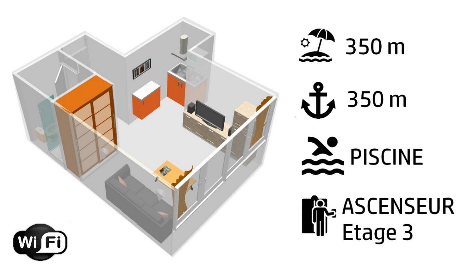 Proche Port Et Plages, Piscine Apartment *